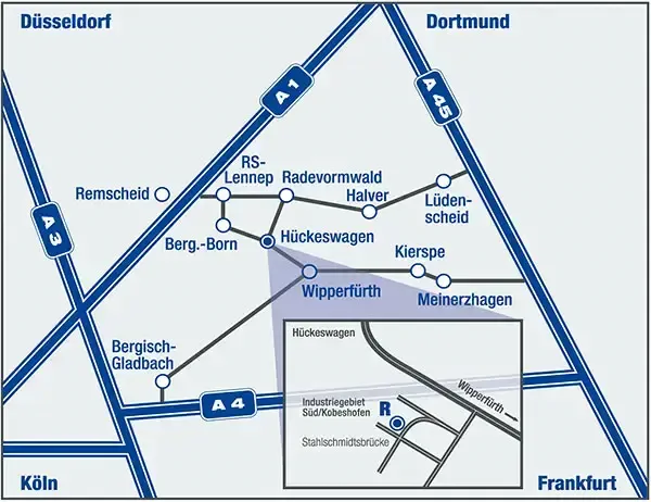 Anfahrt Hueckeswagen Anfahrt Hueckeswagen